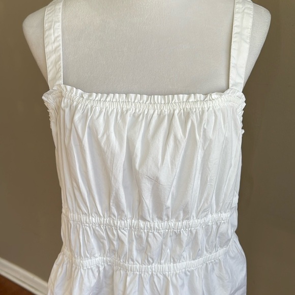 Madewell White Poplin Sophia Peplum Summer Casual Tank Top Blouse Size XL - Picture 6 of 16